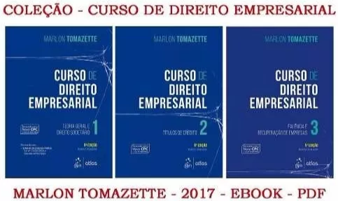 Curso De Direito Empresarial – Marlon Tomazette – 2017